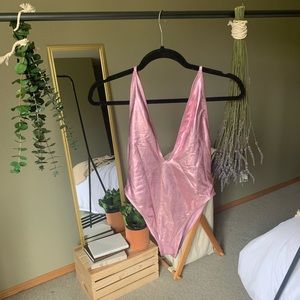 Baby Pink Metallic One Piece🌸